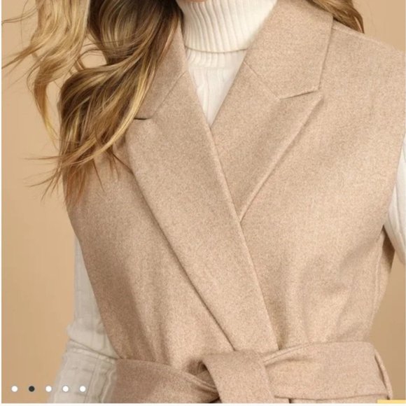 Vero Moda Sleeveless Coat Size Small Color Beige - Picture 2 of 4